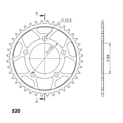 REŤAZOVÁ SADA EK - STRIEBORNÝ CHAIN 520 DEX, X-RING (X, NX, QX, XS), CHK FRONT SPROCKET JT CHK RUBBER CUSHIONED, CHK REAR SPROCKET SUPERSPROX PRE HONDA CMX 500 REBEL 2017-2025