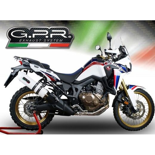 KONCOVKA VÝFUKU SLIP-ON GPR ALBUS H.226.ALB WHITE GLOSSY PRE HONDA CRF 1000 L AFRICA TWIN 2015-2017
