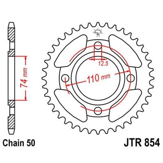 REŤAZOVÁ ROZETA JT JTR 854-41 41T, 530