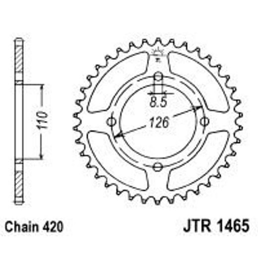 REŤAZOVÁ ROZETA JT JTR 1465-47 47T, 420