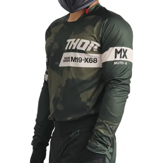 LAUNCHMODE BLEACH PÁNSKY MOTOCROSSOVÝ DRES THOR ČIERNO-OLIVOVÝ