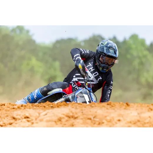 LAUNCHMODE FUTURA PÁNSKE MOTOCROSSOVÉ NOHAVICE THOR ČIERNO-ČERVENÉ