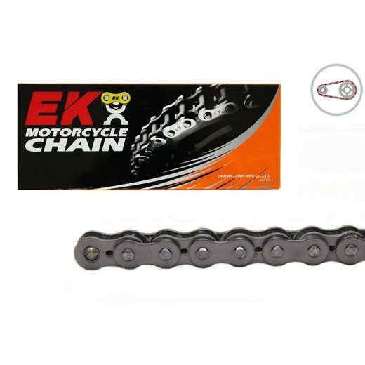REŤAZOVÁ SADA EK - STRIEBORNÝ REŤAZ 428 DEH, NETESNENÝ, KOLIESKO JT POGUMOVANÉ, ROZETA JT PRE YAMAHA TZR 125 1993