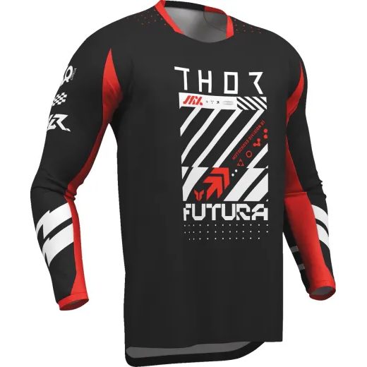 LAUNCHMODE RACEWEAR PÁNSKY MOTOCROSSOVÝ DRES THOR ČIERNO-ČERVENÝ