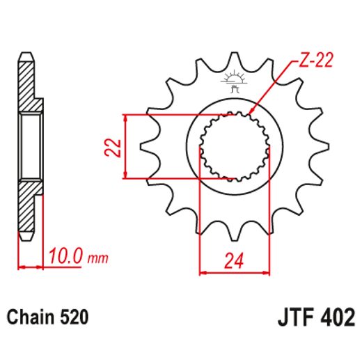 REŤAZOVÁ SADA D.I.D CHAIN - ZLATÝ CHAIN 520 ZVM-X, X-RING (X, NX, QX, XS), CHK FRONT SPROCKET JT, CHK REAR SPROCKET JT PRE APRILIA AF1 125 REPLICA 1988-1990