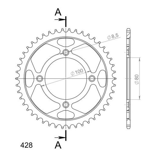 REŤAZOVÁ SADA EK - STRIEBORNÝ CHAIN 428 SRO, O-KRÚŽOK, CHK FRONT SPROCKET SUPERSPROX, CHK REAR SPROCKET SUPERSPROX PRE HONDA CRF 125 F 2014-2025