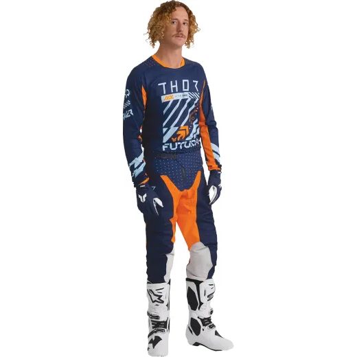 LAUNCHMODE RACEWEAR PÁNSKY MOTOCROSSOVÝ DRES THOR MODRO-ORANŽOVÝ
