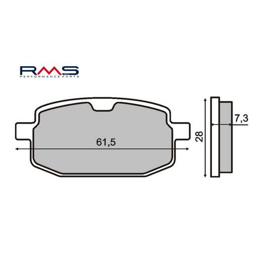 BRZDOVÉ OBLOŽENIE RMS 225100180 ORGANICKÉ