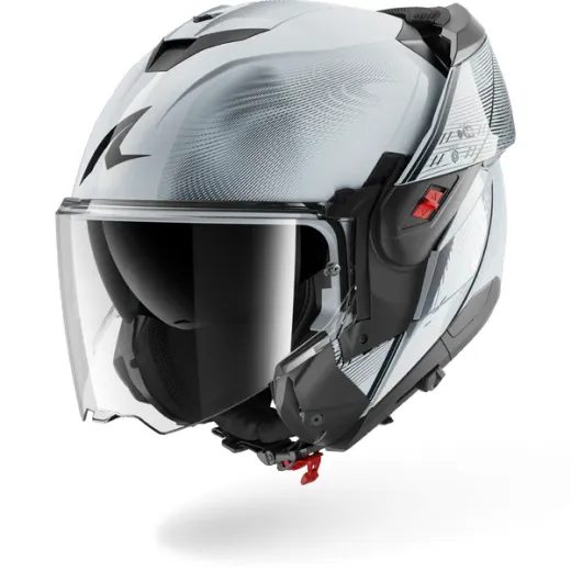 OXO SPEED-TECH PREKLÁPACIA PRILBA SHARK STRIEBORNÁ