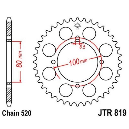 REŤAZOVÁ ROZETA JT JTR 819-46 46T, 520