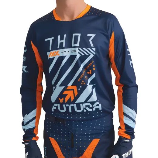 LAUNCHMODE RACEWEAR PÁNSKY MOTOCROSSOVÝ DRES THOR MODRO-ORANŽOVÝ