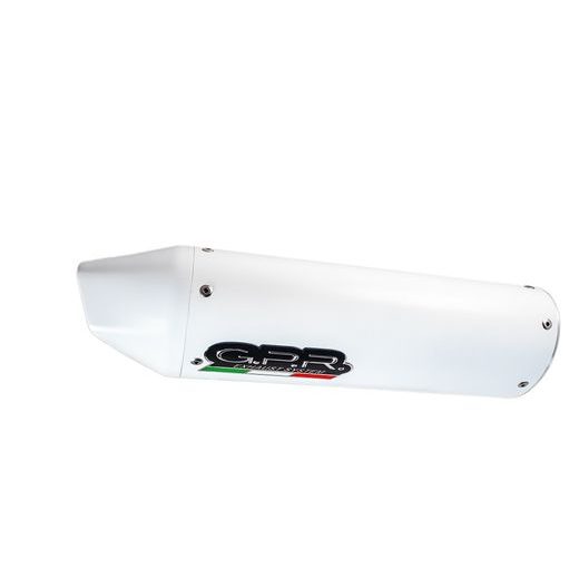 KONCOVKA VÝFUKU SLIP-ON GPR ALBUS KTM.70.1.ALB WHITE GLOSSY INCLUDING REMOVABLE DB KILLER AND LINK PIPE