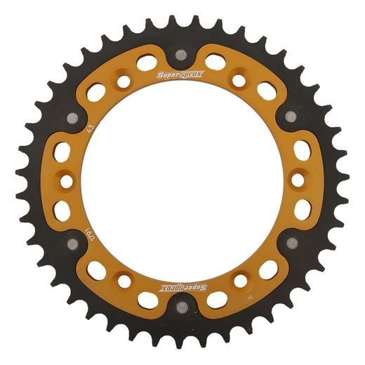 REŤAZOVÁ SADA EK - ZLATÝ REŤAZ 525 MVXZ, X-KRÚŽOK, KOLIESKO SUPERSPROX, ROZETA SUPERSPROX STEALTH PRE SUZUKI XF 650 FREEWIND 1997-2002