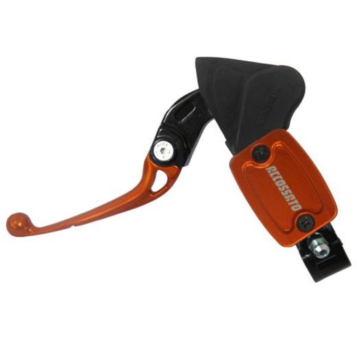 RADIAL CLUTCH MASTER CYLINDER ACCOSSATO CY013 WITH INTEGRATED PAN AND JOINTED LEVER, 10.5 MM PISTON ČERVENÉ