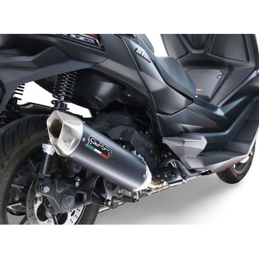 KONCOVKA VÝFUKU SLIP-ON GPR FURORE-X SCOOTER VO.5.1.RACEDB.FXSC MATTE BLACK INCLUDING REMOVABLE DB KILLER AND LINK PIPE