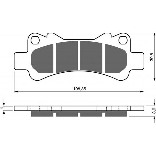 BRZDOVÉ OBLOŽENIE GOLDFREN 229 S33 STREET ZADNÁ