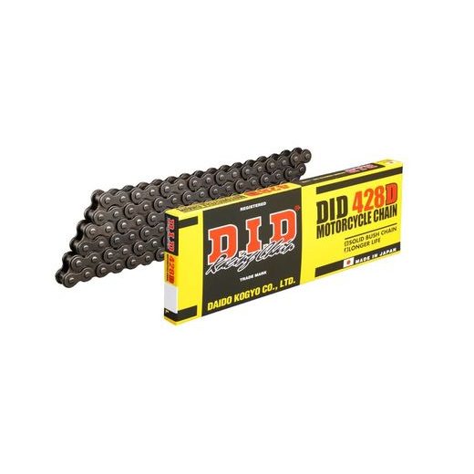 REŤAZOVÁ SADA D.I.D CHAIN - STRIEBORNÝ CHAIN 428 D, NON-SEALED, CHK FRONT SPROCKET JT, CHK REAR SPROCKET JT PRE DAELIM VS 125 EVOLUTION 2000-2003