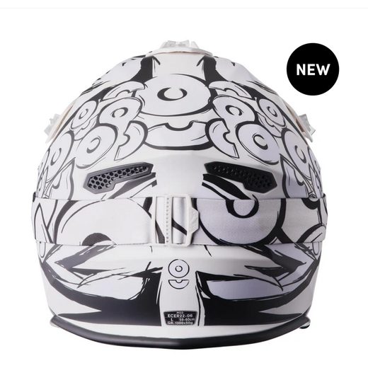 FORTIS GRAFFI MOTOCROSSOVÁ PRILBA GMS MATNÁ SIVO-BIELA