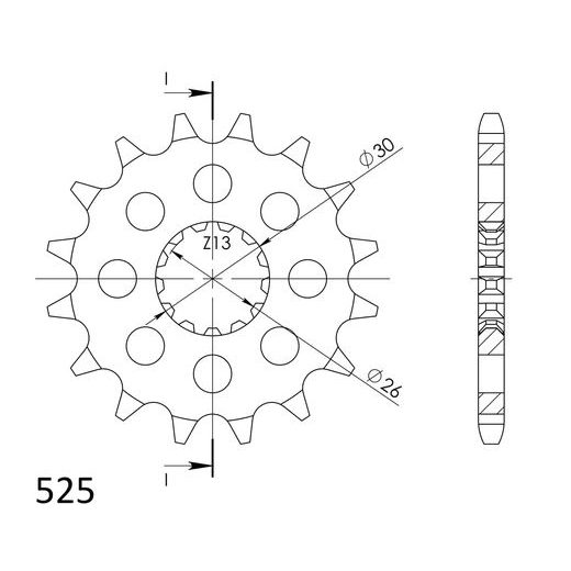 REŤAZOVÉ KOLIEČKO SUPERSPROX CST-1183:19 19T, 525