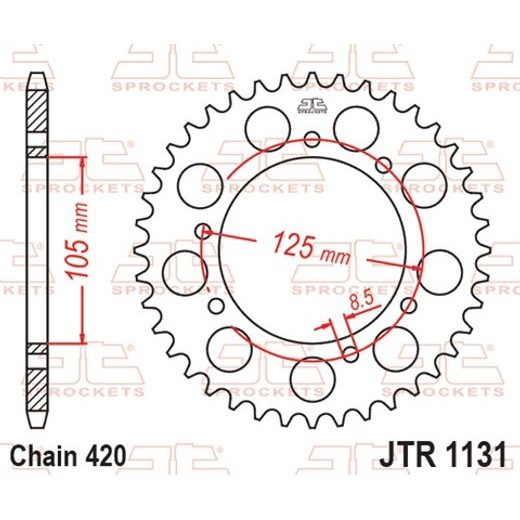 REŤAZOVÁ SADA EK - STRIEBORNÝ CHAIN 420 DEH, NON-SEALED, CHK FRONT SPROCKET JT, CHK REAR SPROCKET JT PRE RIEJU RS-3 50 2011-2014