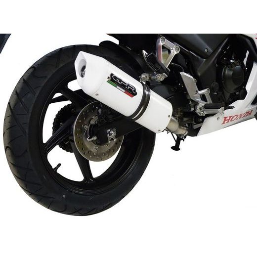 KONCOVKA VÝFUKU SLIP-ON GPR ALBUS H.225.ALB WHITE GLOSSY PRE HONDA CBR 300 R 2014-2016