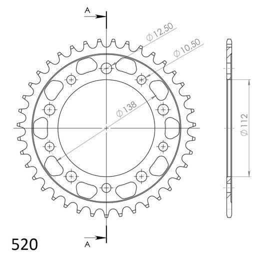 REŤAZOVÁ SADA EK - STRIEBORNÝ CHAIN 520 SRO, O-KRÚŽOK, CHK FRONT SPROCKET SUPERSPROX, CHK REAR SPROCKET SUPERSPROX PRE HONDA NC 700 D INTEGRA 2012-2013