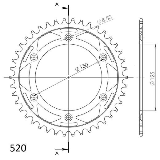 REŤAZOVÁ SADA EK - STRIEBORNÝ CHAIN 520 SRO, O-KRÚŽOK, CHK FRONT SPROCKET JT CHK RUBBER CUSHIONED, CHK REAR SPROCKET SUPERSPROX PRE KTM LC4 640 ADVENTURE 2001-2007