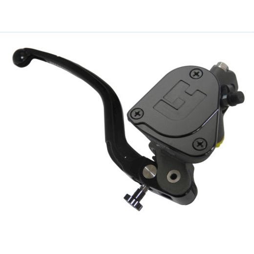 RADIAL BRAKE MASTER CYLINDER ACCOSSATO PK029 19 X 20 WITH INTEGRATED FLUID RESERVOIR AND SILVER FIXED LEVER (NUT+LEVER)