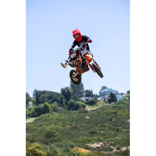 LAUNCHMODE FUTURA PÁNSKE MOTOCROSSOVÉ NOHAVICE THOR ČIERNO-ČERVENÉ