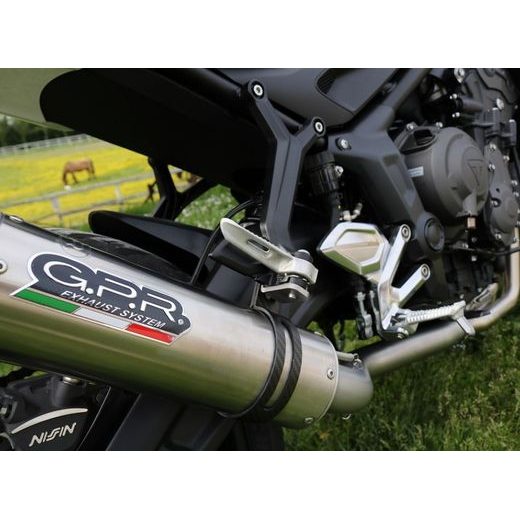 VÝFUK KOMPLETNÝ GPR M3 E5.T.95.CAT.M3.TN BRUSHED TITANIUM PRE TRIUMPH TRIDENT 660 2021-2024