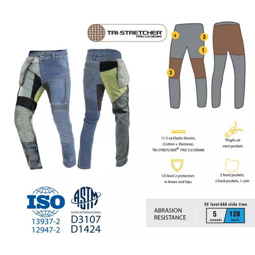 TRILOBITE PARADO DOUBLELAYER 25607 REGULAR FIT PÁNSKE DŽÍNSY MODRÉ