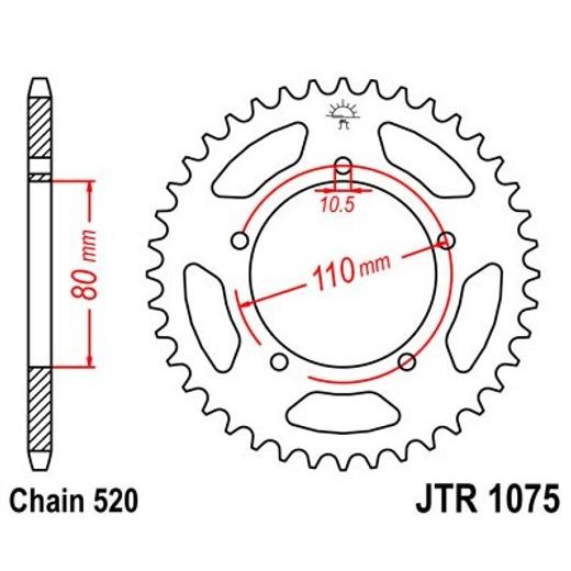 REŤAZOVÁ ROZETA JT JTR 1075-39 39T, 520