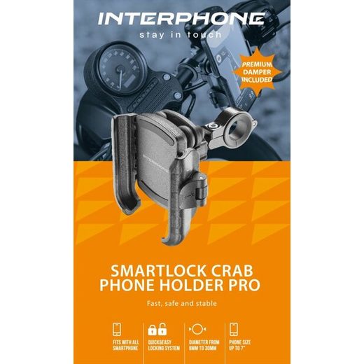 INTERPHONE CRAB PRO UNIVERZÁLNY DRŽIAK NA MOBIL S ANTIVIBRAČNOU FUNKCIOU