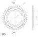 REŤAZOVÁ SADA EK - STRIEBORNÝ REŤAZ 525 DEX, X-KRÚŽOK, KOLIESKO JT, ROZETA SUPERSPROX PRE KAWASAKI ZR 750 ZEPHYR 1995-1999