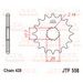 REŤAZOVÁ SADA D.I.D CHAIN - STRIEBORNÝ CHAIN 428 NZ, NON-SEALED, CHK FRONT SPROCKET JT, CHK REAR SPROCKET JT PRE YAMAHA YZ 85 2019-2025