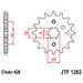 REŤAZOVÁ SADA EK - STRIEBORNÝ CHAIN 428 DEH, NON-SEALED, CHK FRONT SPROCKET JT, CHK REAR SPROCKET JT PRE YAMAHA DT 125 LC 1984-1987