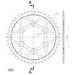 REŤAZOVÁ SADA EK - STRIEBORNÝ REŤAZ 520 SRX, X-KRÚŽOK, KOLIESKO JT, ROZETA SUPERSPROX PRE DUCATI MONSTER 600 METALLIC 2000-2001