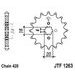 REŤAZOVÁ SADA D.I.D CHAIN - STRIEBORNÝ CHAIN 428 D, NON-SEALED, CHK FRONT SPROCKET JT, CHK REAR SPROCKET JT PRE YAMAHA XT 125 R 2005-2007