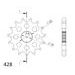 REŤAZOVÁ SADA D.I.D CHAIN - STRIEBORNÝ CHAIN 428 VX, X-RING (X, NX, QX, XS), CHK FRONT SPROCKET SUPERSPROX, CHK REAR SPROCKET SUPERSPROX PRE HYOSUNG CRUISE 125 1997