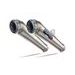 DVOJITÁ KONCOVKA VÝFUKU SLIP - ON GPR POWERCONE EVO K.158.E4.PCEV BRUSHED STAINLESS STEEL