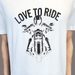 LOVE TO RIDE TRIČKO PÁNSKE BIELE V VÝSTRIH