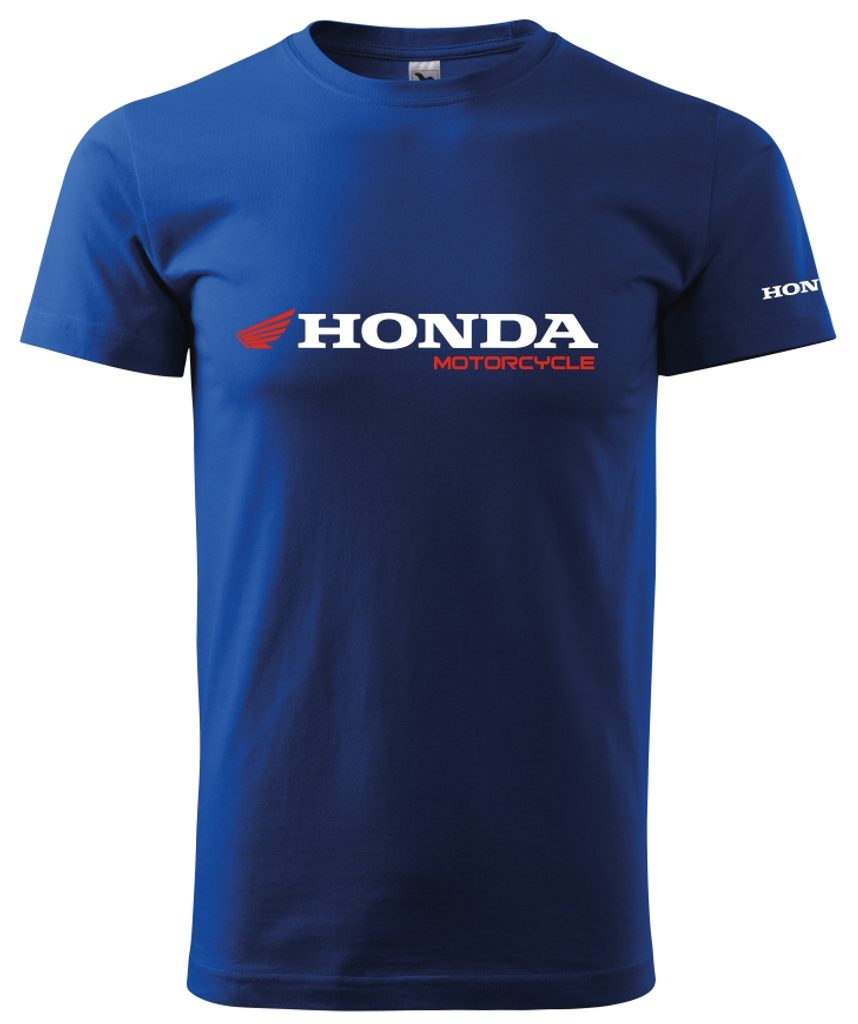 Pánské triko s motivem Honda Motorcycle - Královsky Modré - MOTO TRIKA - Trička  Honda - 699 Kč - Motogaráž.cz - Vše pro motorkáře na jednom místě!