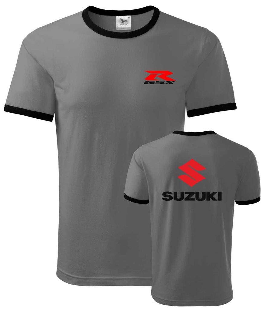 Pánské triko s motivem Suzuki GSXR - Šedé - MOTO TRIKA - Trička Suzuki -  699 Kč - Motogaráž.cz - Vše pro motorkáře na jednom místě!