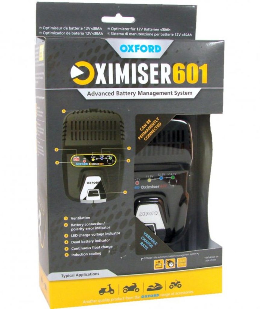 Moto nabíječka Oxford Oximiser 601 EL601 - OXFORD - Nabíječky baterií OXFORD  - 1 299 Kč - Motogaráž.cz - Vše pro motorkáře na jednom místě!