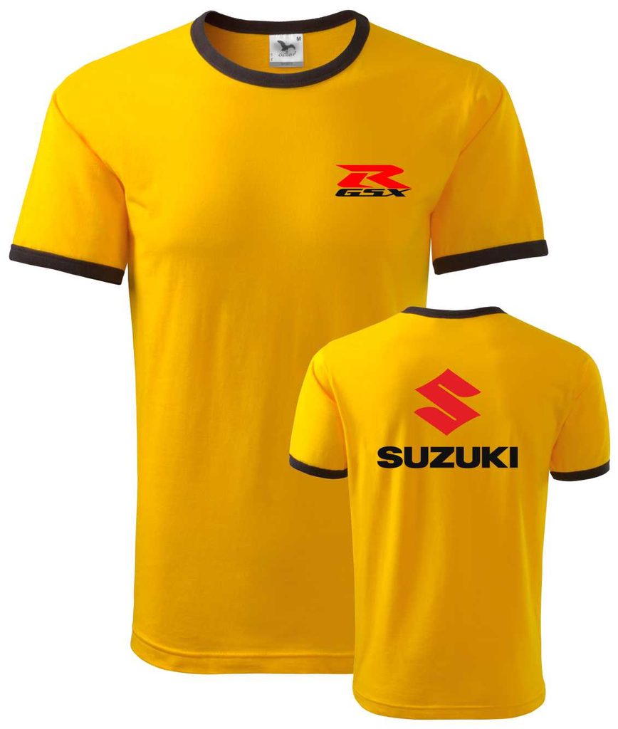 Pánské triko s motivem Suzuki GSXR - Žlutá - MOTO TRIKA - Trička Suzuki -  699 Kč - Motogaráž.cz - Vše pro motorkáře na jednom místě!