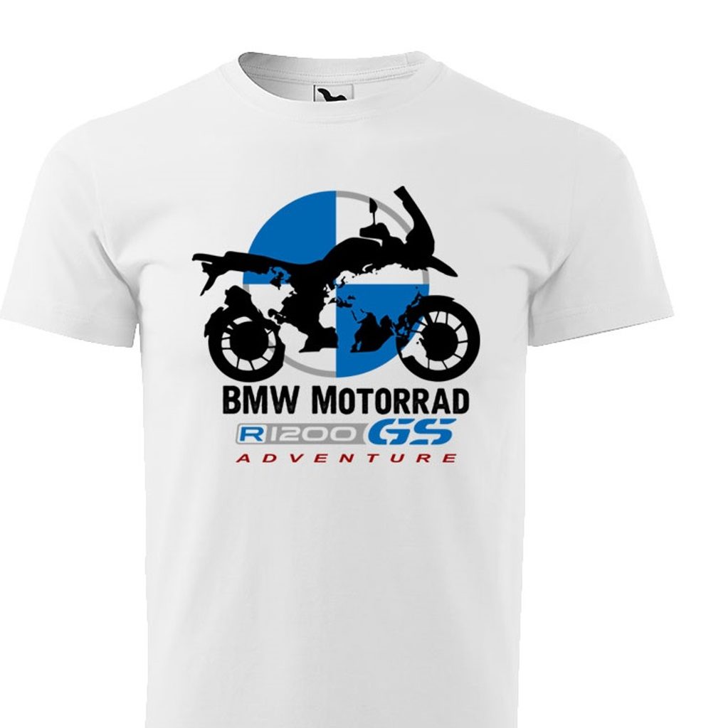 Pánské triko s motivem BMW R 1200 GS Adventure 1 - Bílé - MOTO TRIKA - Trička  BMW - 699 Kč - Motogaráž.cz - Vše pro motorkáře na jednom místě!