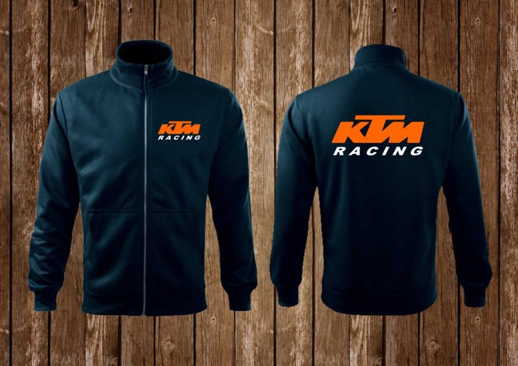 Pánská mikina na zip s motivem KTM Racing - Tmavě Modrá - MOTO TRIKA - Mikiny  KTM - 1 199 Kč - Motogaráž.cz - Vše pro motorkáře na jednom místě!