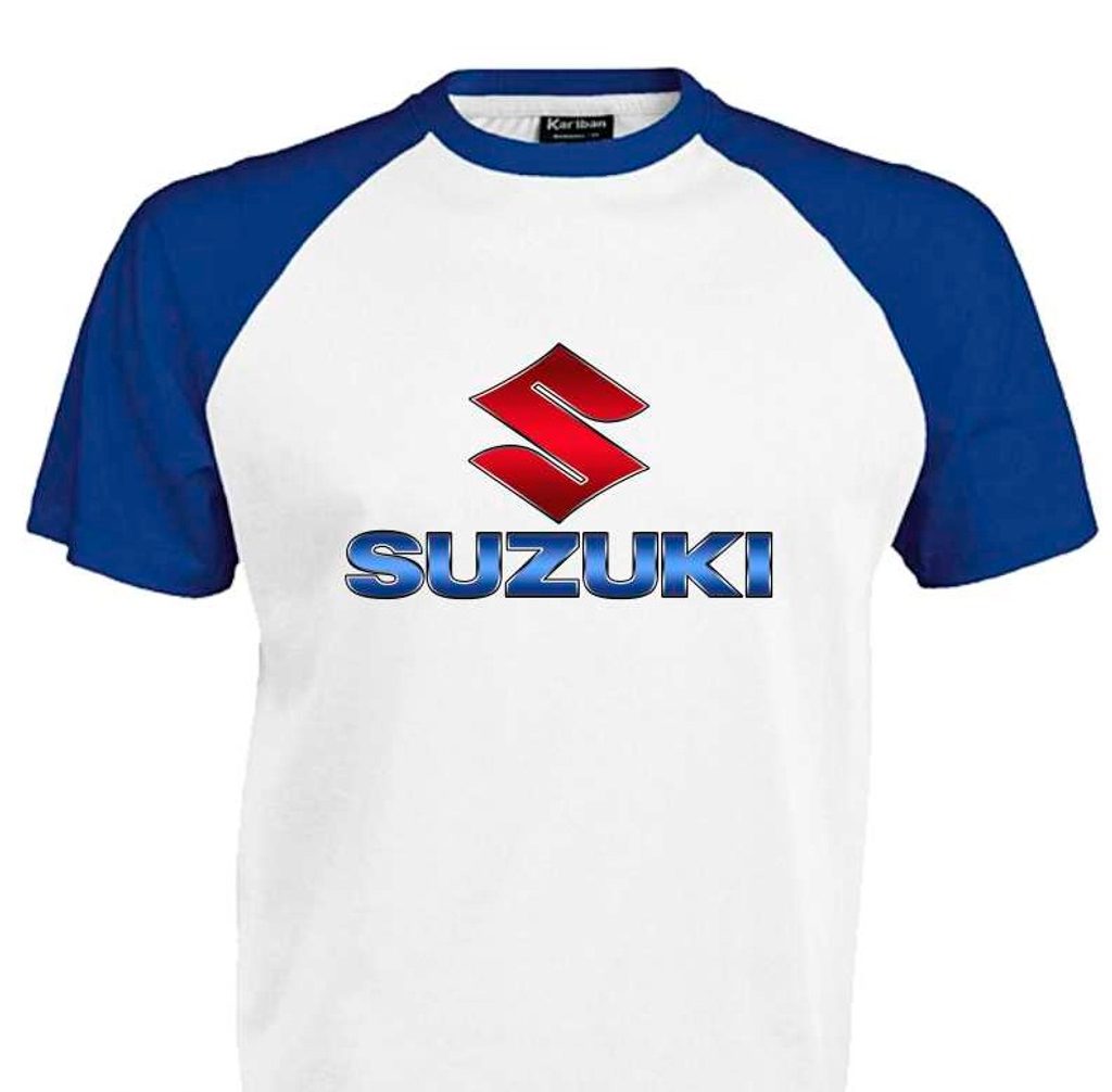 Pánské triko s motivem Suzuki 4 - Modro/Bílé - MOTO TRIKA - Trička Suzuki -  699 Kč - Motogaráž.cz - Vše pro motorkáře na jednom místě!