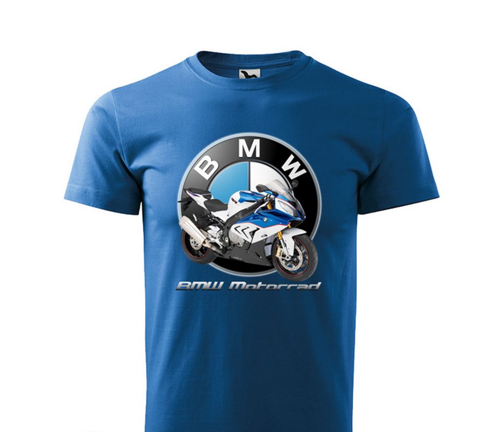 Pánské triko s motivem BMW S 1000 RR 2 Motorrad - Světle Modré - MOTO TRIKA  - Trička BMW - 699 Kč - Motogaráž.cz - Vše pro motorkáře na jednom místě!