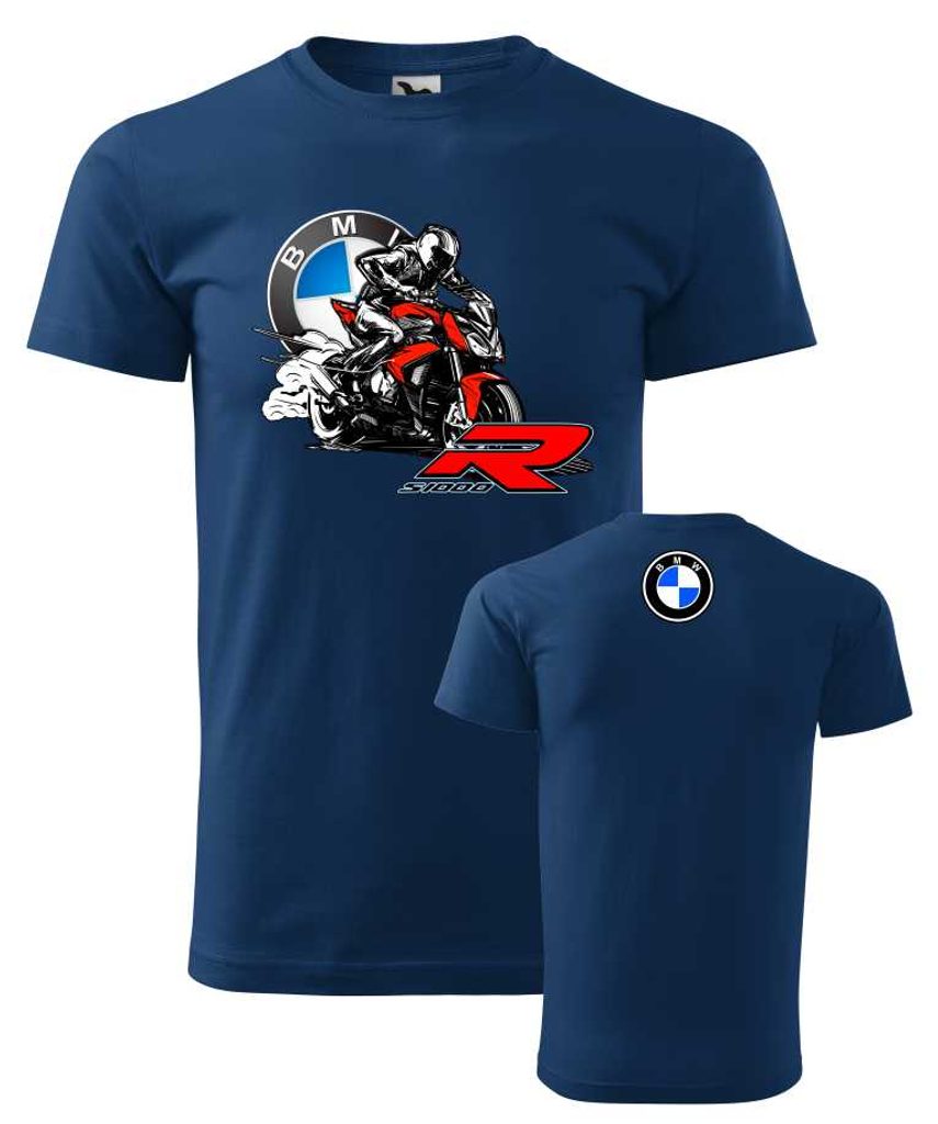 Pánské triko s motivem BMW S 1000 R - Královsky Modrá - MOTO TRIKA - Trička  BMW - 699 Kč - Motogaráž.cz - Vše pro motorkáře na jednom místě!